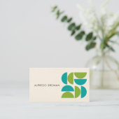 Carte De Visite Forme géométrique créative moderne unique (Debout devant)