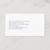 Carte De Visite Forme géométrique futuriste moderne blanche haute  (Dos)