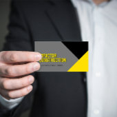 Carte De Visite Forme géométrique Noir Jaune | Sans Serif