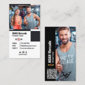 Carte De Visite Forme moderne de formateur personnel avec photo (Devant / Derrière)