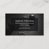 Carte De Visite Forme moderne noir entraînement personnel entraîne (Dos)