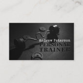 Carte De Visite Forme moderne noir entraînement personnel entraîne (Devant)