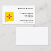 Carte De Visite Forme Nouveau Mexique (Devant / Derrière)