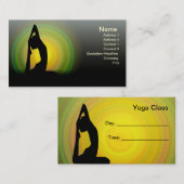 Carte De Visite Forme physique de yoga (Devant / Derrière)