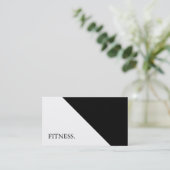 Carte De Visite Forme physique noire et blanche moderne (Debout devant)