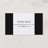 Carte De Visite Forme physique noire et blanche moderne (Dos)