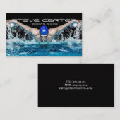 Carte De Visite forme physique professionnelle de car de piscine (Devant / Derrière)