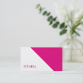Carte De Visite Forme physique rose et blanche moderne (Debout devant)