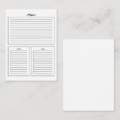 Carte De Visite forme, plans, quoi faire, quoi acheter (Devant / Derrière)