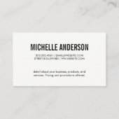 Carte De Visite Forme volumineuse/dynamique (Dos)