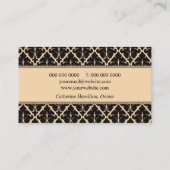 Carte de visite formel de damassé (Dos)