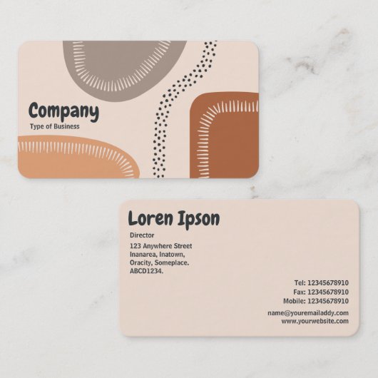 Carte De Visite Formes Abstraites 02 (Devant / Derrière)