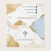 Carte De Visite Formes Abstraites d'or moderne (Extérieur déplié)