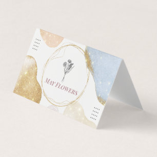 Carte De Visite Formes Abstraites d'or moderne