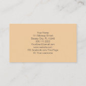 Carte De Visite Formes Abstraites modernes Boho Orange Rose femme (Dos)