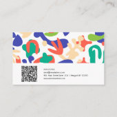 Carte De Visite Formes Abstraites Motif transparent avec QR (Dos)