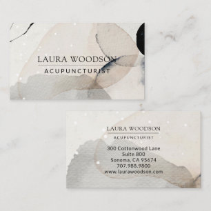 Carte De Visite Formes aquarelles abstraites Acupuncteur