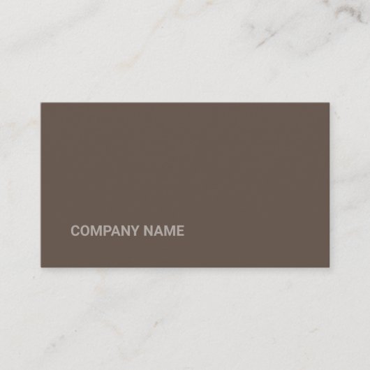 Carte De Visite Formes Brown de ton plat Qr Code (Devant)