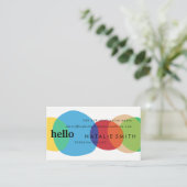 Carte De Visite Formes circulaires modernes avec texte mixte (Debout devant)