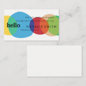 Carte De Visite Formes circulaires modernes avec texte mixte (Devant / Derrière)