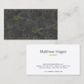 Carte De Visite Formes circulaires organiques Motif en gris/blanc (Devant / Derrière)