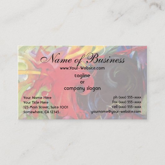 Carte De Visite Formes combattantes de Franz Marc ; Formes combatt (Devant)