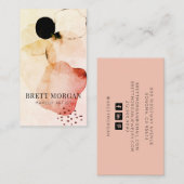 Carte De Visite Formes d'aquarelle Abstraites Artiste de maquillag (Devant / Derrière)