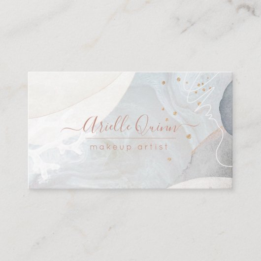 Carte De Visite Formes d'aquarelle Abstraites de maquillage modern (Devant)