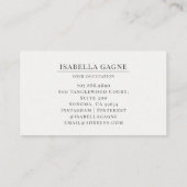 Carte De Visite Formes d'aquarelle bleu moderne Abstrait (Dos)