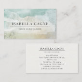 Carte De Visite Formes d'aquarelle bleu moderne Abstrait (Devant / Derrière)