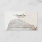 Carte De Visite Formes d'aquarelle Terre Abstraite Entraîneur de v (Dos)