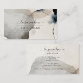 Carte De Visite Formes d'aquarelle Terre Abstraite Entraîneur de v (Devant / Derrière)