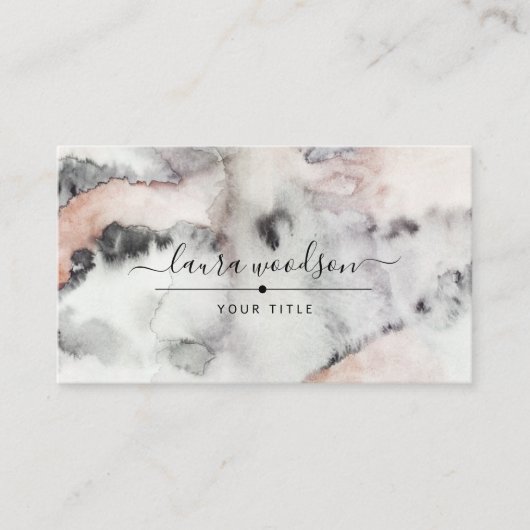 Carte De Visite Formes d'aquarelle Terre Abstraites (Devant)