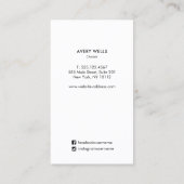 Carte De Visite Formes d'art moderne Abstrait vert (Dos)