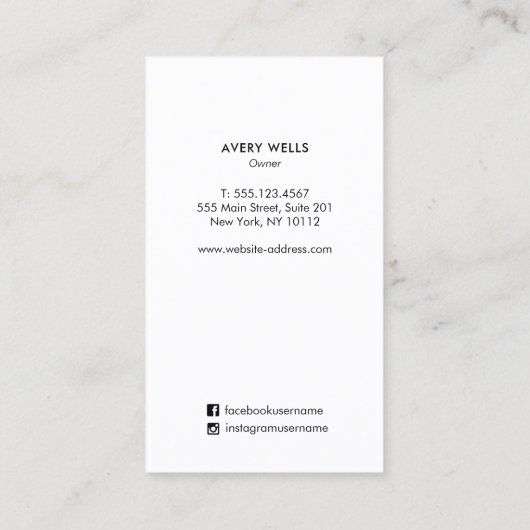 Carte De Visite Formes d'art moderne Abstrait vert (Dos)