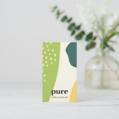 Carte De Visite Formes d'art moderne Abstrait vert (Debout devant)