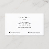 Carte De Visite Formes d'art moderne Abstrait vert (Dos)