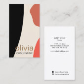 Carte De Visite Formes d'art moderne et moderne de peinture Abstra (Devant / Derrière)