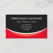 Carte De Visite Formes de baies élégantes sur monogramme noir effe (Dos)