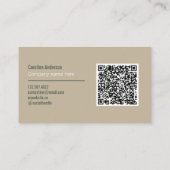 Carte De Visite formes de couleur terre (Dos)