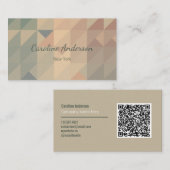 Carte De Visite formes de couleur terre (Devant / Derrière)