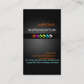 Carte De Visite Formes de diamant fluorescent cool / élégant (Dos)