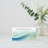 Carte De Visite Formes de flux dans les tons verts (Debout devant)