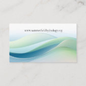 Carte De Visite Formes de flux dans les tons verts (Dos)