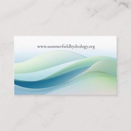 Carte De Visite Formes de flux dans les tons verts (Dos)