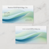 Carte De Visite Formes de flux dans les tons verts (Devant / Derrière)