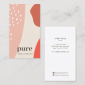 Carte De Visite Formes de peinture Abstraite et Terre (Devant / Derrière)