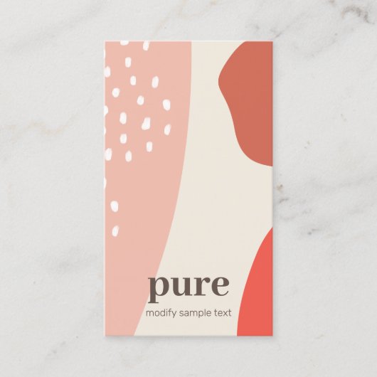 Carte De Visite Formes de peinture Abstraite et Terre (Devant)