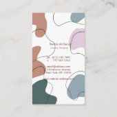 Carte De Visite Formes de peinture Abstraites et terrestres modern (Dos)