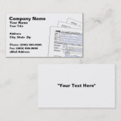 Carte De Visite Formes d'impôt (Devant / Derrière)